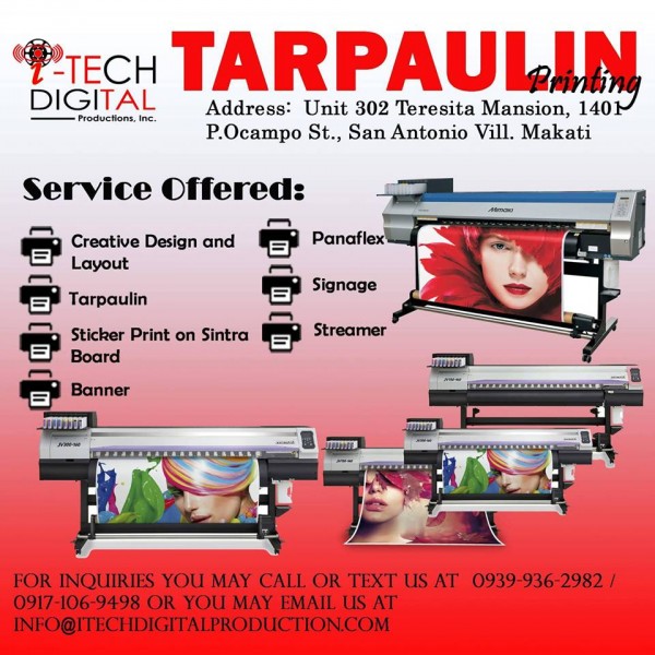 Tarpaulin Printing Services - I-Tech Digital Productions Philippines